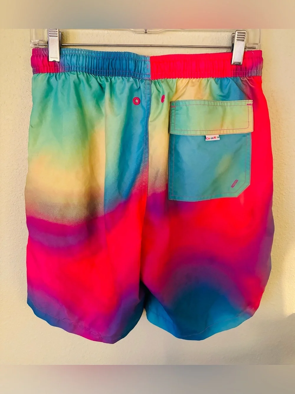 Calvin Klein Rainbow Tie Dye Swim Trunks Shorts Size: Medium or 30